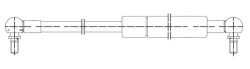 AL-KO Gasfeder, f. BPW ZAV 2,7-1/3,5-1, 1500 N