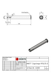 KNOTT Zugstange, f. KFGL35-D, Ø 60 x 500 mm