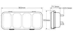 TRUCK-LITE R&uuml;ckleuchte rechts, 2 x 2 Module, 12 V