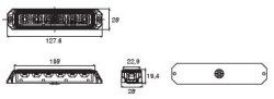 FABRILCAR Blitzleuchte LED gelb