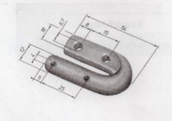 Scharnierb&ouml;ckchen, anschraubbar, f. HUMBAUR