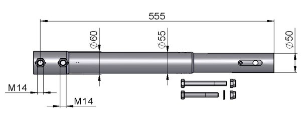 WAP Zugstange m. Sto&szlig;d&auml;mpfer, f. WAP 35/35.3