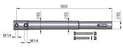 WAP Zugstange m. Stoßdämpfer, f. WAP 35/35.3