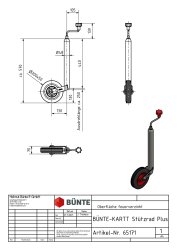 B&Uuml;NTE-KARTT St&uuml;tzrad, &Oslash; 48 mm, &Oslash; 200 x 50 mm