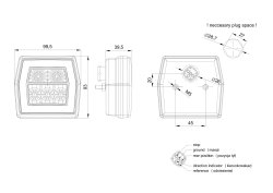 FRISTOM FT-120 R&uuml;ckleuchte LED