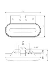 FRISTOM FT-070 Seitenmarkierungsleuchte LED gelb