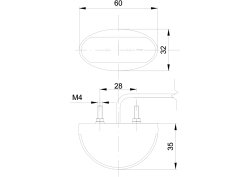 FRISTOM FT-012 Begrenzungsleuchte LED wei&szlig;