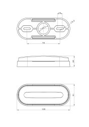 FRISTOM FT-070 Begrenzungsleuchte LED rot