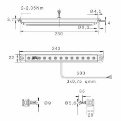 ASP&Ouml;CK Linepoint I R&uuml;ckleuchte LED links/rechts