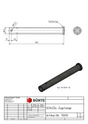 SCHLEGL Zugstange, f. SF/SFH10, &Oslash; 45 x 403 mm