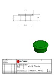 AL-KO Verschlussstopfen, &Oslash; 10/12 x 5 mm, gr&uuml;n