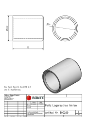 Lagerbuchse, hinten, f. PEITZ PAV/SR 2,7/2,7 X