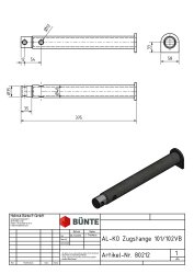 AL-KO Zugstange, f. 101/102 VB, &Oslash; 35/40 x 380 mm