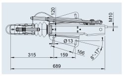 AL-KO Auflaufeinrichtung V 161 S, 700-1350 kg