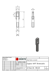 WAP Einhängeöse, m. Gewinde M6, f. Bremsseile