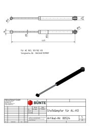 STABILUS Auflaufsto&szlig;d&auml;mpfer, f. AL-KO 60 S, 90...