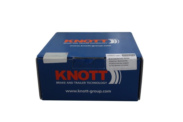 KNOTT Bremsbackensatz, 250 x 40 mm, f. RB 25-2025