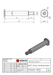 Bolzen m. Gewindezapfen f. KF