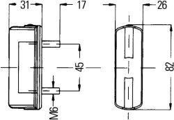 HELLA 2KA 357 014-001 Kennzeichenleuchte