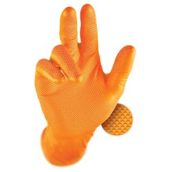 GRIPPAZ Nitril Handschuhe orange Gr.M