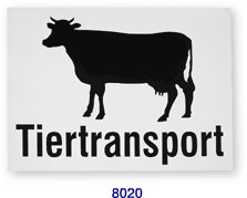 Tiertransport-Tafel, Alu, 300x400 mm