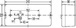 HELLA /GEKA 2SE 007 547-011/BBSKN 246 Rückleuchte