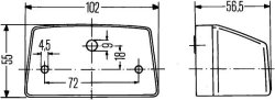 HELLA 2KA 003 389-061 Kennzeichenleuchte