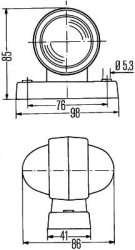 HELLA 2XS 955 031-001 Umrissleuchte rot/weiß