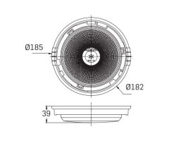 SIM 3144 Innenleuchte, 12/24 V, Ø 185 mm