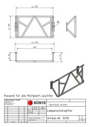 Lampenschutzgitter,155 x 270 x 73 mm