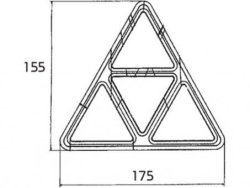 GEKA Dreieckrückstrahler, m. Gummischutz