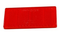 Rückstrahler rot, 90 x 40 mm, m. Klebefolie