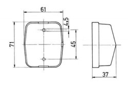 JOKON SPL 115 Umrissleuchte rot/wei&szlig;