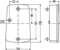 HELLA 2VA 998 233-271 Rückleuchte links