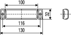 HELLA 2PG 008 645-971 Begrenzungsleuchte LED weiß