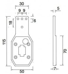 ASPÖCK Halter 115 mm, f. Flexipoint I