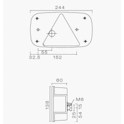 ASP&Ouml;CK Multipoint III R&uuml;ckleuchte links