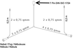 ASP&Ouml;CK Anschlusskabel, 7,5 m, 7-polig, 5-polige BV