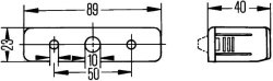 HELLA 2KA 006 896-001 Kennzeichenleuchte