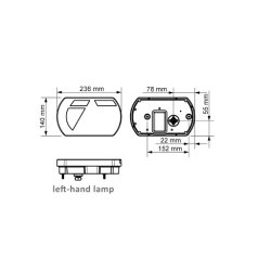 LUCIDITY 26060 Smart Rückleuchte LED links