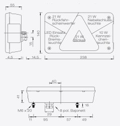 ASPÖCK Multipoint V Rückleuchte LED links