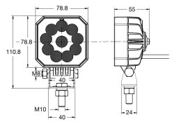 FABRILCAR Arbeitsscheinwerfer 1600 F LED (Fluter)