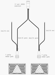 ASP&Ouml;CK Verteilerkabel, 6,7 m, 17-poliger ASS3