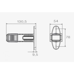 ASP&Ouml;CK Superpoint IV Umrissleuchte LED r./w./g.