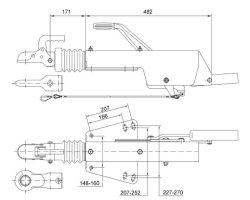 SCHLEGL Auflaufeinrichtung SFV35, 3000-3500 kg