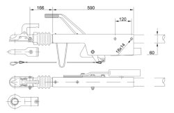 SCHLEGL Auflaufeinrichtung SFV14B, 800-1500 kg