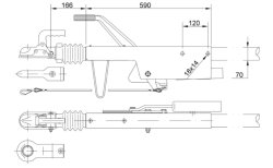 SCHLEGL Auflaufeinrichtung SFVK20, 1400-2000 kg