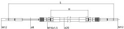 KNOTT Bowdenzug, HL 1300/SL 1670 mm