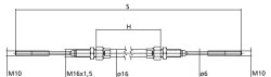 KNOTT Bowdenzug, HL 900/SL 1270 mm