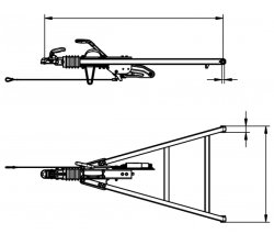 KNOTT Zuggabel KZG35, 3500 kg, 1712 mm